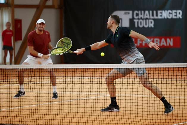 Sriram Balaji, Andre Begemann, Mens Doubles, L R Robert Galloway, Albano Olivetti Tennis Wolffkran Open ATP Challenger TC Ismaning Ismaning Bavaria Germany 3 November 2023 Â Copyright: xJuergenxHasenkopfx