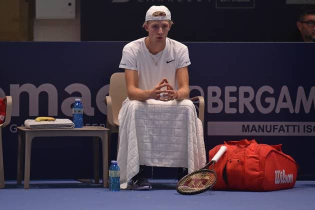 ATP, Tennis Herren Challenger Trofeo Faip-Perrel 2023 - Quarterfinal Mark Lajal of Estonia during the the quarterfinal at ATP Challenger Trofeo Perrel-Faip 2023 at Italcementi Sports Center on November 3, 2023 in Bergamo, Italy Bergamo Italy  Copyright: xMichelexMaravigliax originalFilename:maraviglia-tennisat231103_npQzS.jpg
