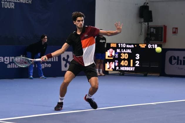 ATP, Tennis Herren Challenger Trofeo Faip-Perrel 2023 - Quarterfinal Pierre-Hugues Herbert of France during the the quarterfinal at ATP Challenger Trofeo Perrel-Faip 2023 at Italcementi Sports Center on November 3, 2023 in Bergamo, Italy Bergamo Italy  Copyright: xMichelexMaravigliax originalFilename:maraviglia-tennisat231103_npuAP.jpg