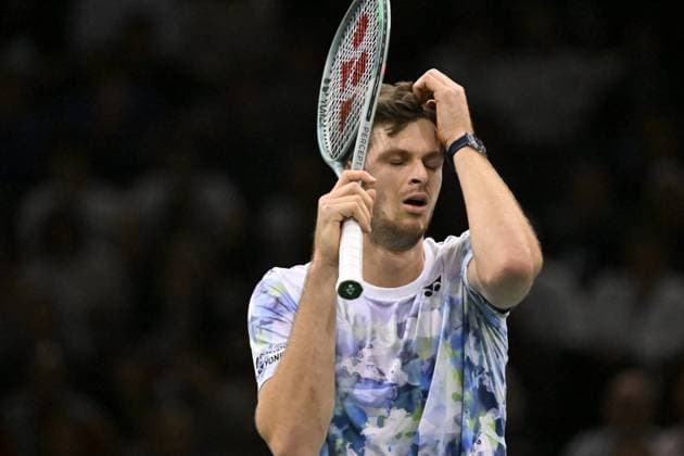 Tennis - Rolex Paris Master 2023 - Hubert Hurkacz - Pologne TENNIS : Rolex Paris Master 2023 - France - 03 11 2023 ChrysleneCaillaud Panoramic 