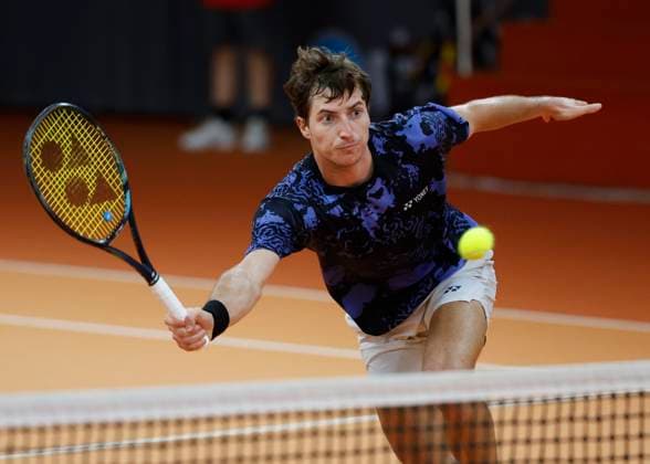 Alibek Kachmazov, Mens Singles Tennis Wolffkran Open ATP Challenger TC Ismaning Ismaning Bavaria Germany 3 November 2023 Â Copyright: xJuergenxHasenkopfx