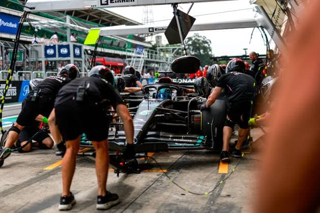 63 George Russell GBR, Mercedes AMG Petronas F1 Team , F1 Grand Prix of Brazil at Autodromo Jose Carlos Pace on November 3, 2023 in Sao Paulo, Brazil Photo by HOCH ZWEI Sao Paulo Brazil