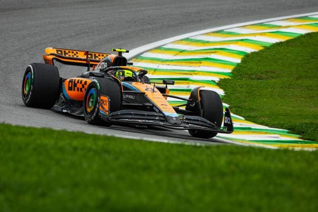 04 NORRIS Lando (gbr), McLaren F1 Team MCL60, action during the 2023 Formula 1 Rolex Grande Premio de Sao Paulo, 20th round of the 2023 Formula One World Championship, WM, Weltmeisterschaft from November 3 to 5, 2023 on the Autodromo JosÃ Carlos Pace, in Sao Paulo, Brazil - F1 - SAO PAULO GRAND PRIX 2023 DPPI Panoramic  00123044_G0OD9935