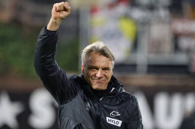 03 11 2023, Football, Men, 2 Bundesliga, Season 2023 2024, SV 07 Elversberg FC St Pauli, Coach Horst Steffen SV 07 Elversberg Elversberg Ursapharm Arena an der Kaiserlinde Saarland Germany DE