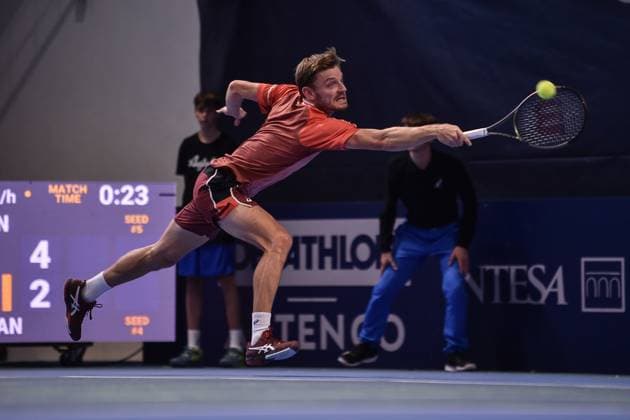 ATP, Tennis Herren Challenger Trofeo Faip-Perrel 2023 - Day 5 - Quarterfinal David Goffin from Belgium during the the quarterfinal at ATP Challenger Trofeo Perrel-Faip 2023 at Italcementi Sports Center on November 3, 2023 in Bergamo, Italy Bergamo Italy  Copyright: xMichelexMaravigliax originalFilename:maraviglia-tennisat231103_npcys.jpg