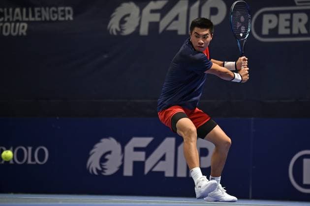 ATP, Tennis Herren Challenger Trofeo Faip-Perrel 2023 - Day 5 - Quarterfinal Brandon Nakashima of United States of America during the the quarterfinal at ATP Challenger Trofeo Perrel-Faip 2023 at Italcementi Sports Center on November 3, 2023 in Bergamo, Italy Bergamo Italy  Copyright: xMichelexMaravigliax originalFilename:maraviglia-tennisat231103_npbkS.jpg