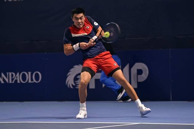ATP, Tennis Herren Challenger Trofeo Faip-Perrel 2023 - Day 5 - Quarterfinal Brandon Nakashima of United States of America during the the quarterfinal at ATP Challenger Trofeo Perrel-Faip 2023 at Italcementi Sports Center on November 3, 2023 in Bergamo, Italy Bergamo Italy  Copyright: xMichelexMaravigliax originalFilename:maraviglia-tennisat231103_npnvb.jpg