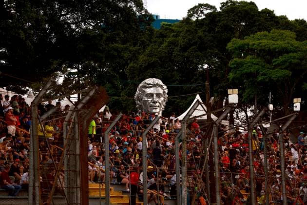 Ayrton Senna statue during the 2023 Formula 1 Rolex Grande Premio de Sao Paulo, 20th round of the 2023 Formula One World Championship, WM, Weltmeisterschaft from November 3 to 5, 2023 on the Autodromo JosÃ Carlos Pace, in Sao Paulo, Brazil - F1 - SAO PAULO GRAND PRIX 2023 DPPI Panoramic  00123044_F12023GP21BRA_JK230783