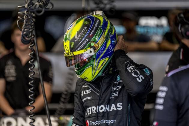Sao Paulo - 03-11-2023, Interlagos Circuit, Lewis Hamilton at the Formula 1 Brazil Grand Prix 2023 Friday Formula 1 Brazil Grand Prix 2023 Friday  x23023030x Copyright: