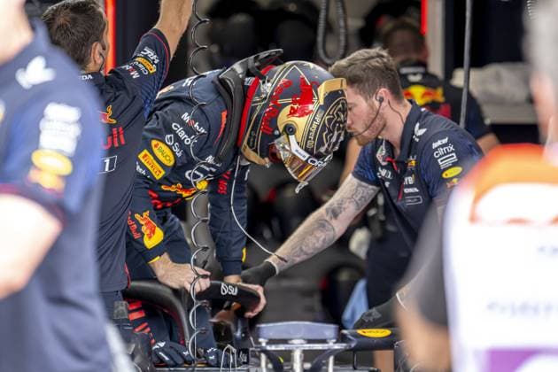 Sao Paulo - 03-11-2023, Interlagos Circuit, Max Verstappen at the Formula 1 Brazil Grand Prix 2023 Friday Formula 1 Brazil Grand Prix 2023 Friday  x23023058x Copyright:
