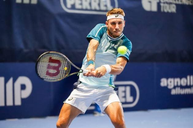 Alex Molcan (SVK) during ATP, Tennis Herren Challenger Bergamo, International Tennis match in Bergamo, Italy, November 03 2023  Copyright: xRobertaxCorradin IPAxSportx xipax xx IPA_41403802 IPA_Agency_IPA41403802