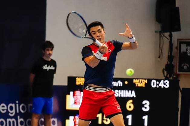 Brandon Nakashima (USA) during ATP, Tennis Herren Challenger Bergamo, International Tennis match in Bergamo, Italy, November 03 2023  Copyright: xRobertaxCorradin IPAxSportx xipax xx IPA_41403935 IPA_Agency_IPA41403935