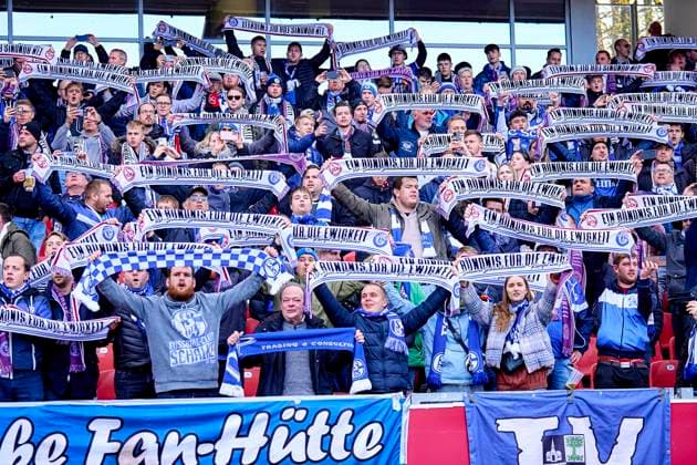 04 11 2023 Soccer Season 2023 2024 2 Soccer Bundesliga 12 Matchday 1 FC Nürnberg FCN Club FC Schalke 04 S04 Knappen Sportfoto Zink PeKo xpexkox DFL regulations prohibit any use of photographs as image sequences and or quasi video only for editorial use Choreo before the start of the match An alliance for eternity Fans Audience fcn_s04_peko