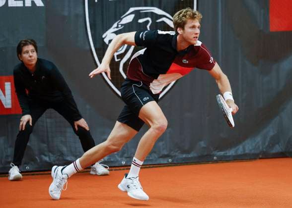 Antoine Bellier SUI , Mens Singles Tennis Wolffkran Open ATP Challenger TC Ismaning Ismaning Bavaria Germany 4 November 2023 Â Copyright: xJuergenxHasenkopfx