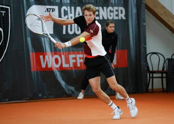 Antoine Bellier SUI , Mens Singles Tennis Wolffkran Open ATP Challenger TC Ismaning Ismaning Bavaria Germany 4 November 2023 Â Copyright: xJuergenxHasenkopfx