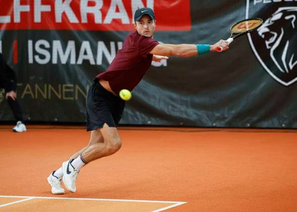 Rudolf Molleker, Mens Singles Tennis Wolffkran Open ATP Challenger TC Ismaning Ismaning Bavaria Germany 4 November 2023 Â Copyright: xJuergenxHasenkopfx
