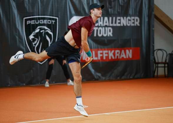 Rudolf Molleker, Mens Singles Tennis Wolffkran Open ATP Challenger TC Ismaning Ismaning Bavaria Germany 4 November 2023 Â Copyright: xJuergenxHasenkopfx
