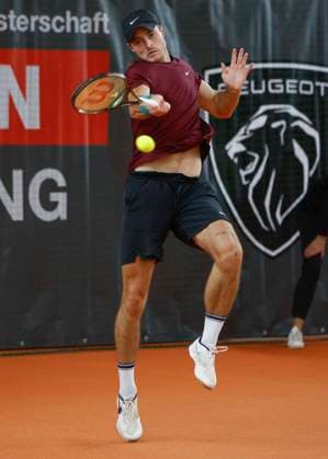 Rudolf Molleker, Mens Singles Tennis Wolffkran Open ATP Challenger TC Ismaning Ismaning Bavaria Germany 4 November 2023 Â Copyright: xJuergenxHasenkopfx