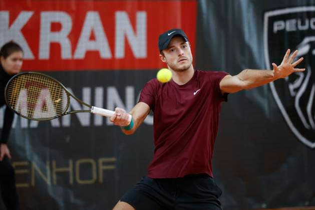 Rudolf Molleker, Mens Singles Tennis Wolffkran Open ATP Challenger TC Ismaning Ismaning Bavaria Germany 4 November 2023 Â Copyright: xJuergenxHasenkopfx