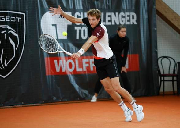 Antoine Bellier SUI , Mens Singles Tennis Wolffkran Open ATP Challenger TC Ismaning Ismaning Bavaria Germany 4 November 2023 Â Copyright: xJuergenxHasenkopfx