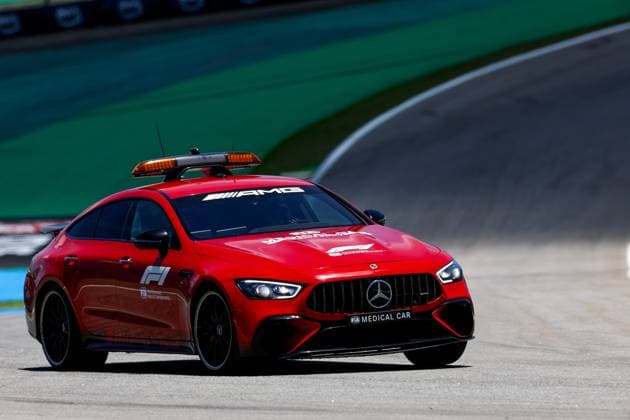 FIA Mercedes-AMG GT 63 S 4MATIC+ Medical Car during the 2023 Formula 1 Rolex Grande Premio de Sao Paulo, 20th round of the 2023 Formula One World Championship, WM, Weltmeisterschaft from November 3 to 5, 2023 on the Autodromo JosÃ Carlos Pace, in Sao Paulo, Brazil - F1 - SAO PAULO GRAND PRIX 2023 DPPI Panoramic  00123044_F12023GP21BRA_JK231327