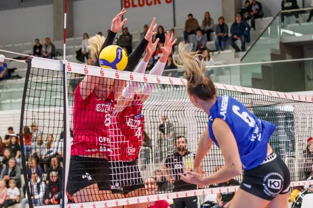Volleyball, Women, DVV Cup, Schwarz-Weiß Erfurt - 1. VC Wiesbaden