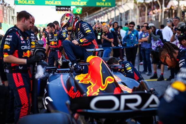 VERSTAPPEN Max (ned), Red Bull Racing RB19, portrait during the 2023 Formula 1 Rolex Grande Premio de Sao Paulo, 20th round of the 2023 Formula One World Championship, WM, Weltmeisterschaft from November 3 to 5, 2023 on the Autodromo JosÃ Carlos Pace, in Sao Paulo, Brazil - F1 - SAO PAULO GRAND PRIX 2023 DPPI Panoramic  00123044_GOOD8922