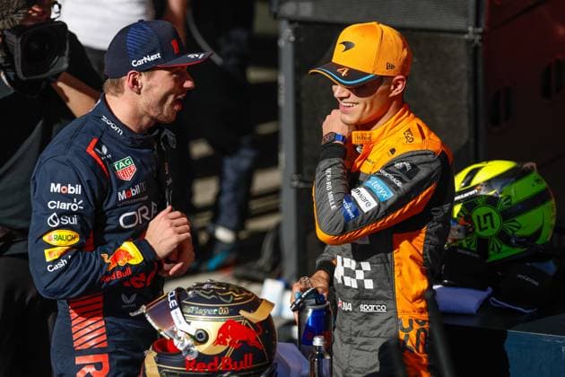 1 Max Verstappen NLD, Oracle Red Bull Racing , 4 Lando Norris GBR, McLaren F1 Team , F1 Grand Prix of Brazil at Autodromo Jose Carlos Pace on November 4, 2023 in Sao Paulo, Brazil Photo by HOCH ZWEI Sao Paulo Brazil