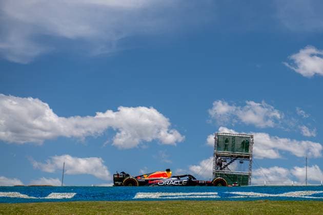 SaO PAULO, BRAZIL: Max Verstappen, racing for the Red Bull Racing team during the 2023 Formula 1 Sao Paulo Grand Prix at the Interlagos Circuit in Sao Paulo, Brazil