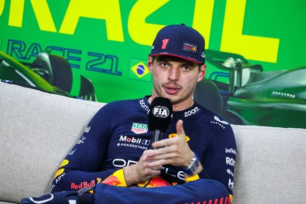 VERSTAPPEN Max (ned), Red Bull Racing RB19, portrait during the 2023 Formula 1 Rolex Grande Premio de Sao Paulo, 20th round of the 2023 Formula One World Championship, WM, Weltmeisterschaft from November 3 to 5, 2023 on the Autodromo JosÃ Carlos Pace, in Sao Paulo, Brazil - F1 - SAO PAULO GRAND PRIX 2023 DPPI Panoramic  00123044_G0OD0297
