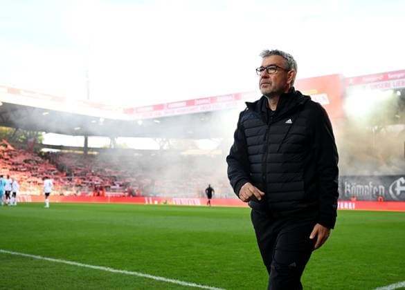Soccer, Men, Season 2023 2024, 1 Bundesliga 10 Matchday , 1 FC Union Berlin Eintracht Frankfurt 0 3 , Coach Urs Fischer 1 FC Union before the match, 04 11 2023, Copyright: xMatthiasxKochx