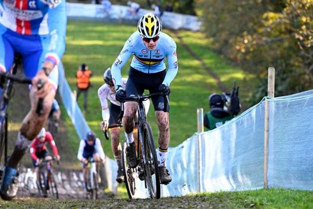 2023 UEC Cyclo-Cross EC PONT-CHATEAU, FRANCE - NOVEMBER 05 : Dekien Miel (BEL) in action during the 2023 UEC Cyclo-Cross European Championships for Men Juniors on November 05, 2023 in Pont-Chateau, France, 5 11 2023 Pont-Chateau France  Copyright: xNicoxVereeckenx