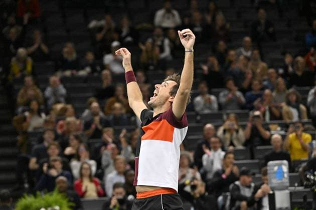 Tennis - Rolex Paris Master 2023 - victoire Edouard Roger Vasselin double messieurs - France TENNIS : Rolex Paris Master 2023 - France - 05 11 2023 ChrysleneCaillaud Panoramic 