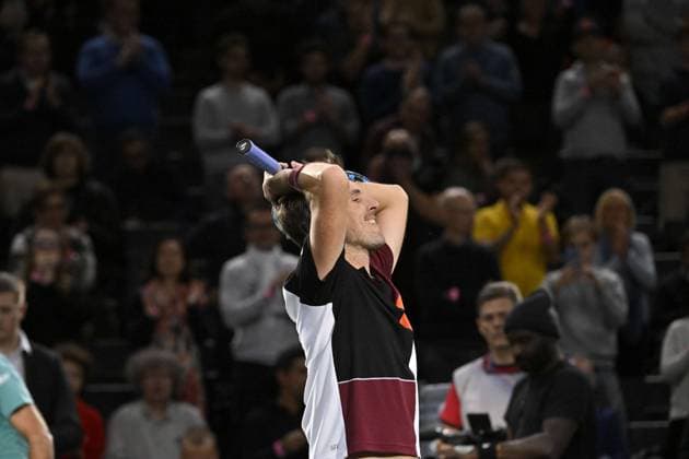 Tennis - Rolex Paris Master 2023 - victoire Edouard Roger Vasselin double messieurs - France TENNIS : Rolex Paris Master 2023 - France - 05 11 2023 ChrysleneCaillaud Panoramic 