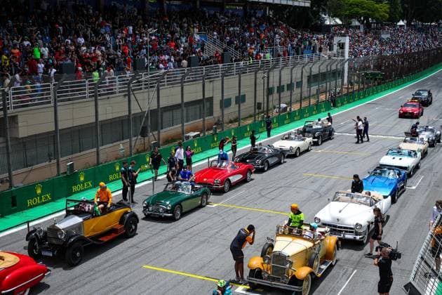 Drivers parade during the 2023 Formula 1 Rolex Grande Premio de Sao Paulo, 20th round of the 2023 Formula One World Championship, WM, Weltmeisterschaft from November 3 to 5, 2023 on the Autodromo JosÃ Carlos Pace, in Sao Paulo, Brazil - F1 - SAO PAULO GRAND PRIX 2023 - RACE DPPI Panoramic  00123045_GOOD9118