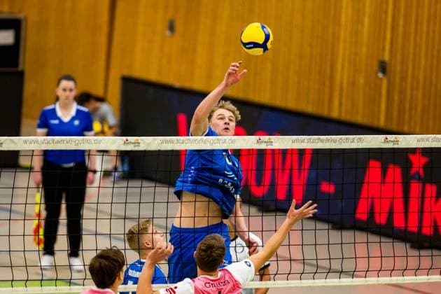 Volleyball, DVV Cup, Blue Volleys Gotha - Netzhoppers Königs Wusterhausen-Bestensee