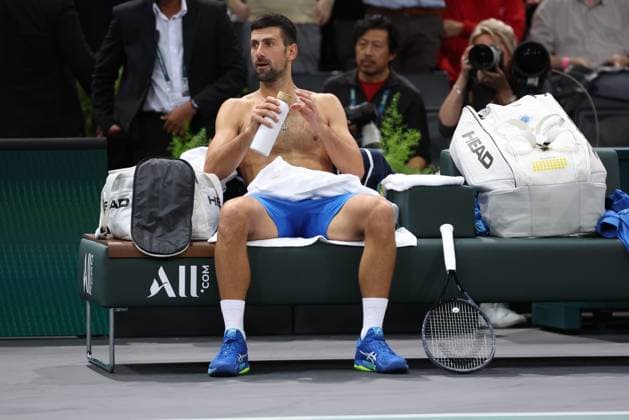 ROLEX PARIS MASTERS TENNIS 2023 Thierry Larret Maxppp. Tennis. Rolex Paris Masters. Accor Arena, Paris (75). Le 5 novembre 2023. Finale : Novak DJOKOVIC (SRB) vs Grigor DIMITROV (BUL). Paris (75) ACCORHOTELS ARENA ILE DE FRANCE FRANCE  Copyright: xMAXPPPxThierryxLarretx TL_20231105_0033 0312701796st