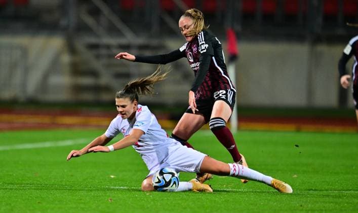 05 11 2023 Soccer Season 2023 2024 1 Women Soccer Bundesliga 06 Matchday 1 FC Nürnberg FCN Club 1 FC Köln Sportfoto Zink xwoxzix Martyna Wiankowska 26, FC Köln Nadja Burkard 22, 1 FC Nürnberg FCN