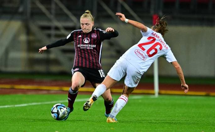 05 11 2023 Soccer Season 2023 2024 1 Women Soccer Bundesliga 06 Matchday 1 FC Nürnberg FCN Club 1 FC Köln Sportfoto Zink xwoxzix Franziska Mai 18, 1 FC Nürnberg FCN Martyna Wiankowska 26, FC Köln