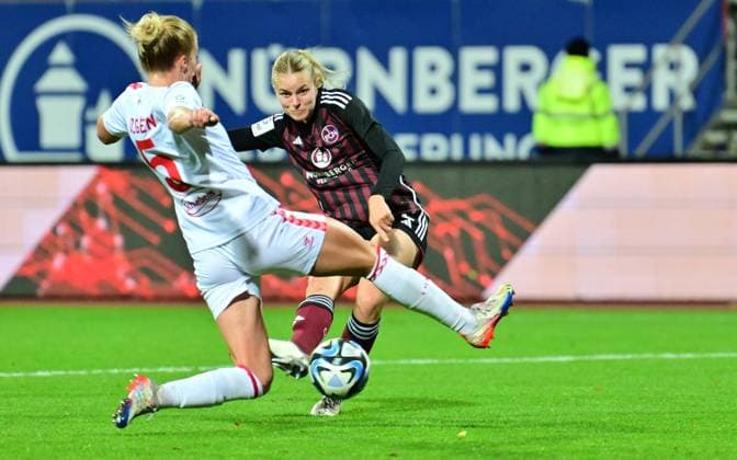 05 11 2023 Soccer Season 2023 2024 1 Women Soccer Bundesliga 06 Matchday 1 FC Nürnberg FCN Club 1 FC Köln Sportfoto Zink xwoxzix Celina Degen 5, FC Köln Amelie Thöle Thoele 12, 1 FC Nürnberg FCN