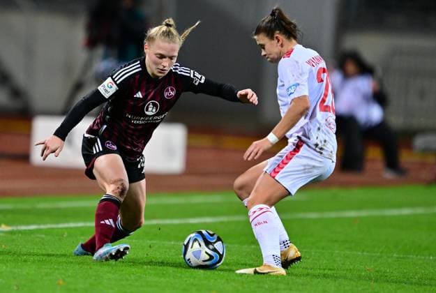 05 11 2023 Soccer Season 2023 2024 1 Women Soccer Bundesliga 06 Matchday 1 FC Nürnberg FCN Club 1 FC Köln Sportfoto Zink xwoxzix Franziska Mai 18, 1 FC Nürnberg FCN Martyna Wiankowska 26, FC Köln