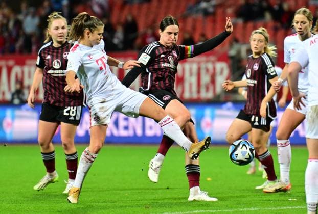 05 11 2023 Soccer Season 2023 2024 1 Women Soccer Bundesliga 06 Matchday 1 FC Nürnberg FCN Club 1 FC Köln Sportfoto Zink xwoxzix Martyna Wiankowska 26, FC Köln Lara Schmidt 27, 1 FC Nürnberg FCN