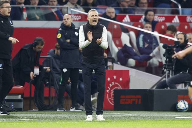 AMSTERDAM, , 05-11-2023 JohanCruyff Arena. Dutch Eredivisie Football season 2023 2024. Heerenveen coach Kees van Wonderen during the match Ajax - SC Heerenveen. Ajax - Heerenveen  x23053416x Copyright: