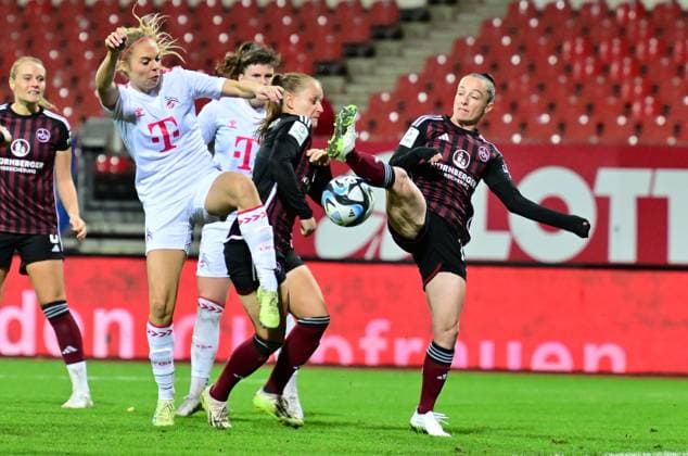 05 11 2023 Soccer Season 2023 2024 1 Women Soccer Bundesliga 06 Matchday 1 FC Nürnberg FCN Club 1 FC Köln Sportfoto Zink xwoxzix Janina Hechler 28, FC Köln Vanessa Haim 19, 1 FC Nürnberg FCN