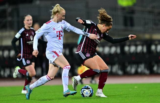 05 11 2023 Soccer Season 2023 2024 1 Women Soccer Bundesliga 06 Matchday 1 FC Nürnberg FCN Club 1 FC Köln Sportfoto Zink xwoxzix Anna Gerhardt 21, FC Köln Elena Mühlemann Muehlemann 14, 1 FC Nürnberg FCN