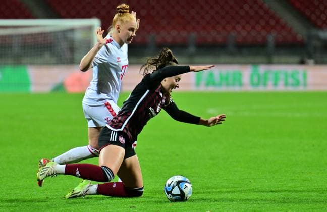05 11 2023 Soccer Season 2023 2024 1 Womens Soccer Bundesliga 06 Matchday 1 FC Nuremberg FCN Club 1 FC Cologne Sportfoto Zink xwoxzix Laura Vogt 8, FC Cologne Weronika Kaczor 10, 1 FC Nuremberg FCN