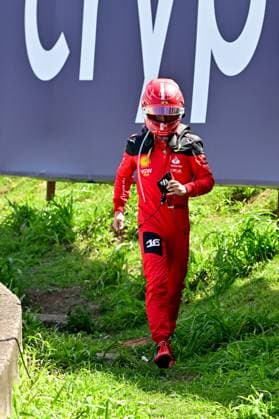 16 Charles Leclerc MCO, Scuderia Ferrari after his crash in the formation lap, F1 Grand Prix of Brazil at Autodromo Jose Carlos Pace on November 5, 2023 in Sao Paulo, Brazil Photo by HOCH ZWEI Sao Paulo Brazil