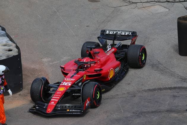 16 Charles Leclerc MCO, Scuderia Ferrari after his crash in the formation lap, F1 Grand Prix of Brazil at Autodromo Jose Carlos Pace on November 5, 2023 in Sao Paulo, Brazil Photo by HOCH ZWEI Sao Paulo Brazil