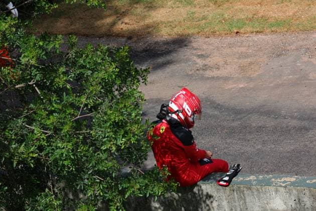 16 Charles Leclerc MCO, Scuderia Ferrari after his crash in the formation lap, F1 Grand Prix of Brazil at Autodromo Jose Carlos Pace on November 5, 2023 in Sao Paulo, Brazil Photo by HOCH ZWEI Sao Paulo Brazil