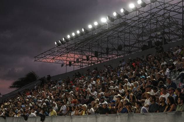 2023 WTA, Tennis Damen Finals - Final Day CANCUN, MEXICO - NOVEMBER 5: Full stands during Iga Swiatek of Poland vs Aryna Sabalenka, the rescheduled Semi-Final match, on Day 8 of GNP Seguros WTA Finals Cancun 2023, part of the Hologic WTA Tour, on November 5, 2023, in Cancun, Quintana Roo, Mexico. Cancun Mexico Copyright: xArturxWidakx originalFilename:widak-2023wtaf231105_npyS5.jpg